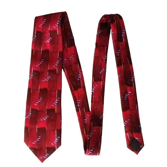 JERRY GARCIA 100% Silk Tie Lunch Collection Twenty-Seven RED Multi 2003 Vintage - Picture 4 of 10